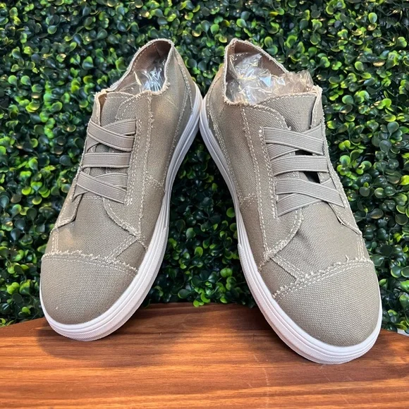 NEW Olive Green Elastic Lace Women’s Shoes- Size 8 - Picture 8 of 11